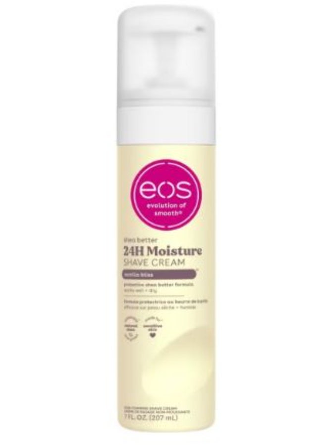 EOS Shea Butter 24 Hour Moisture Shave Cream- Vanilla Bliss,7 fl oz, (207ml) - Image 1